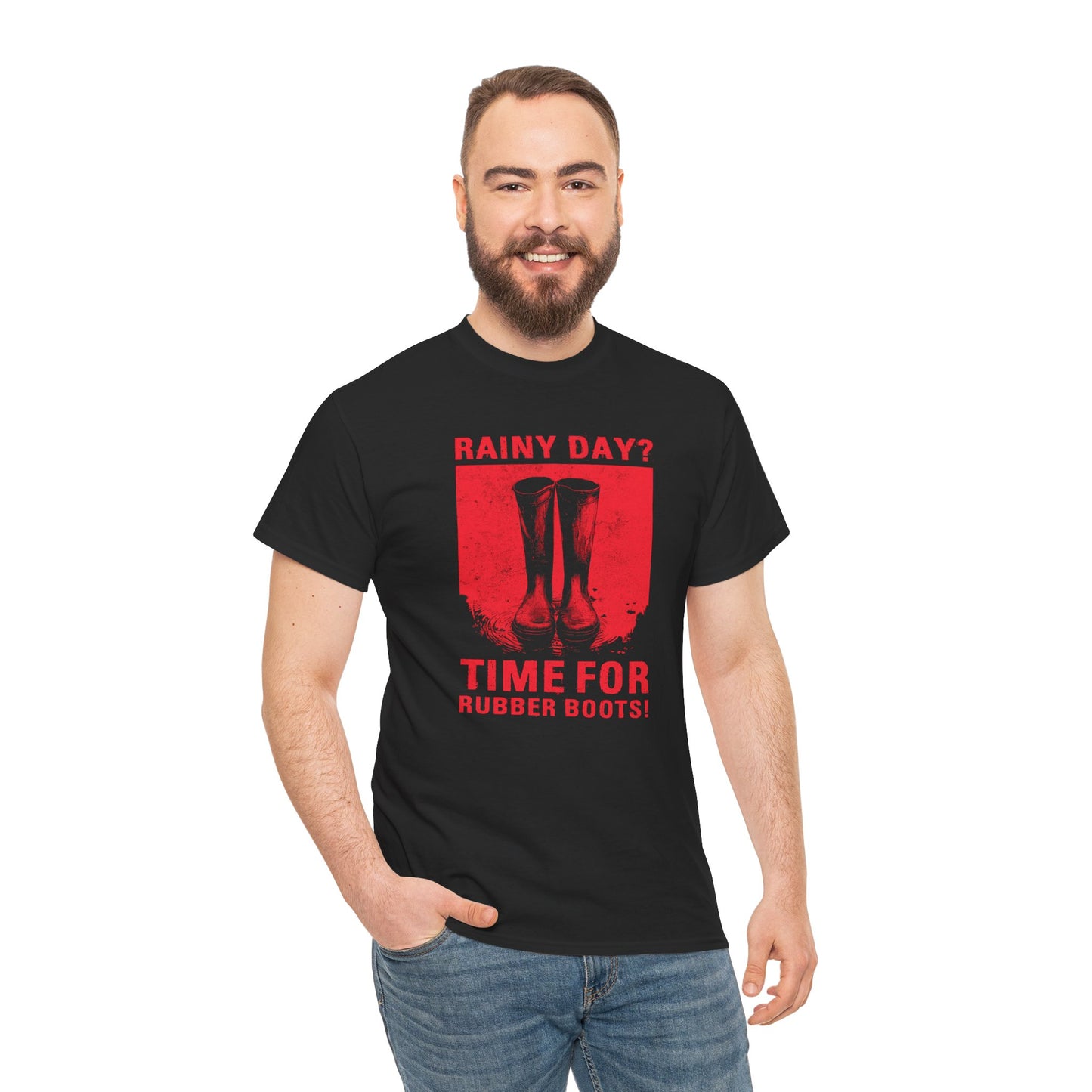Unisex T-shirt Rainy day in red