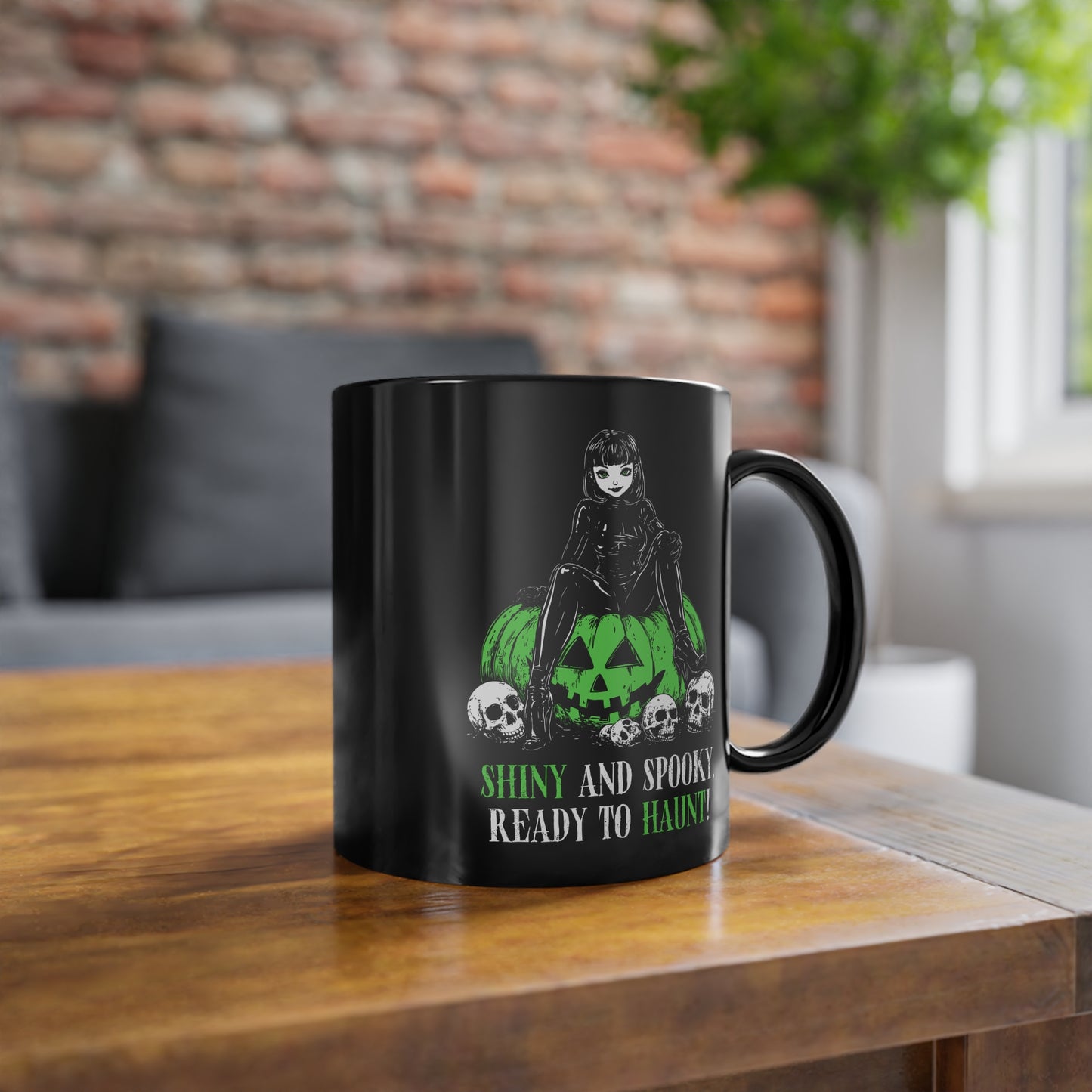 Shiny and Spooky mug in green