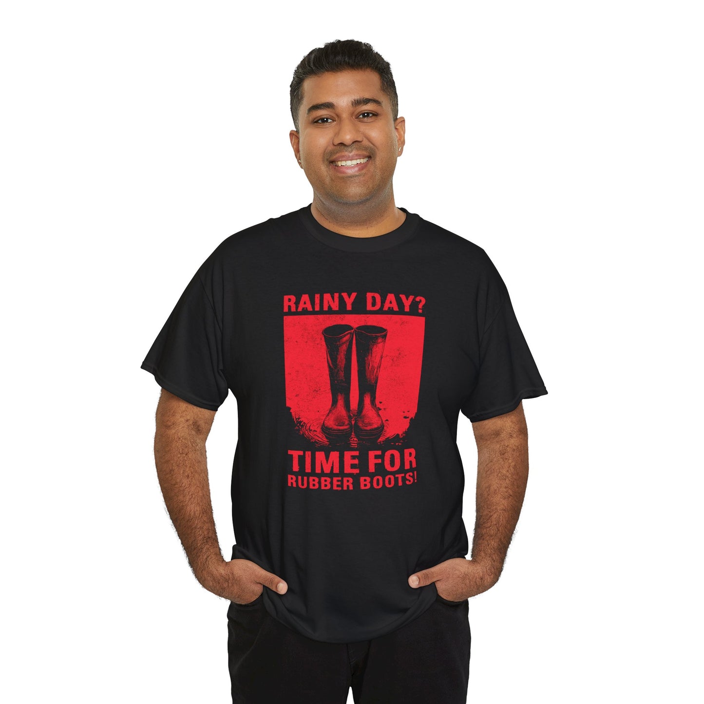 Unisex T-shirt Rainy day in red