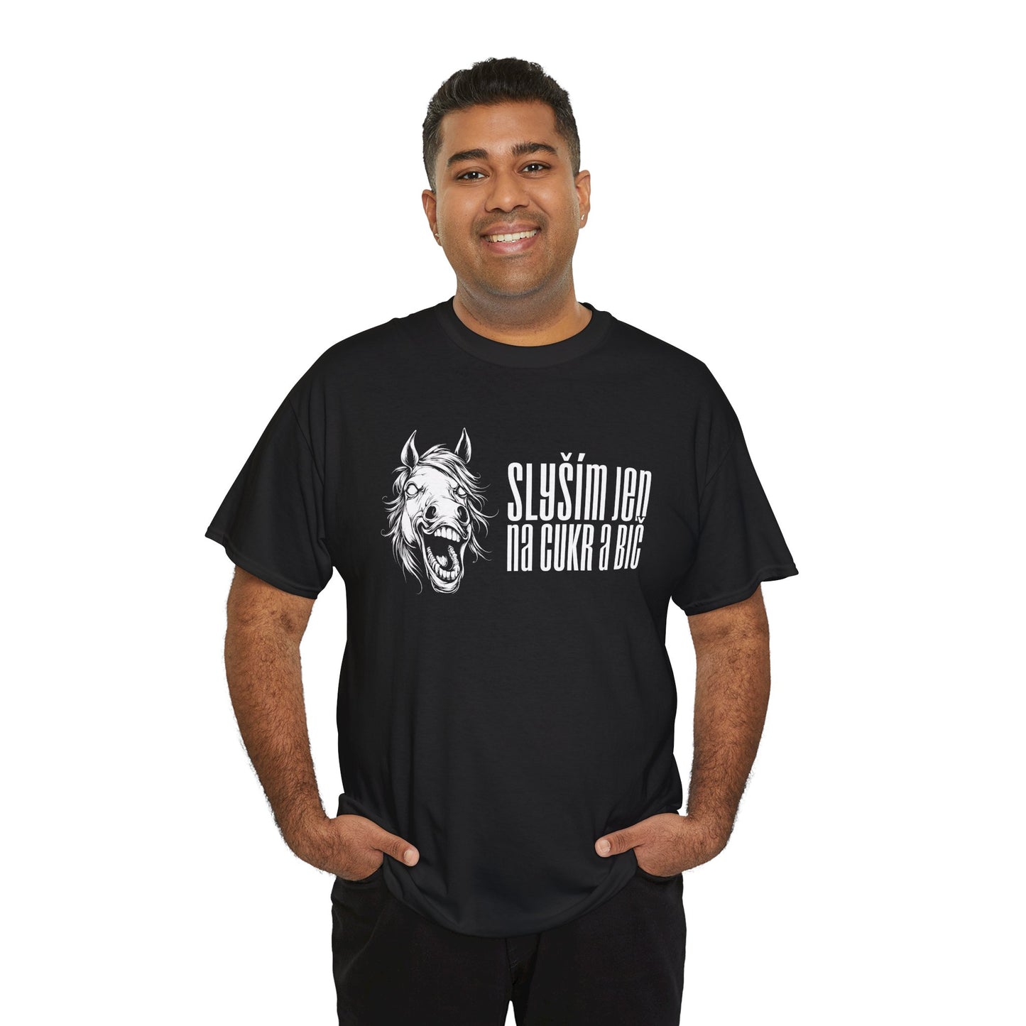 Unisex t-shirt for ponyplay lovers - All I hear is sugar and white whip