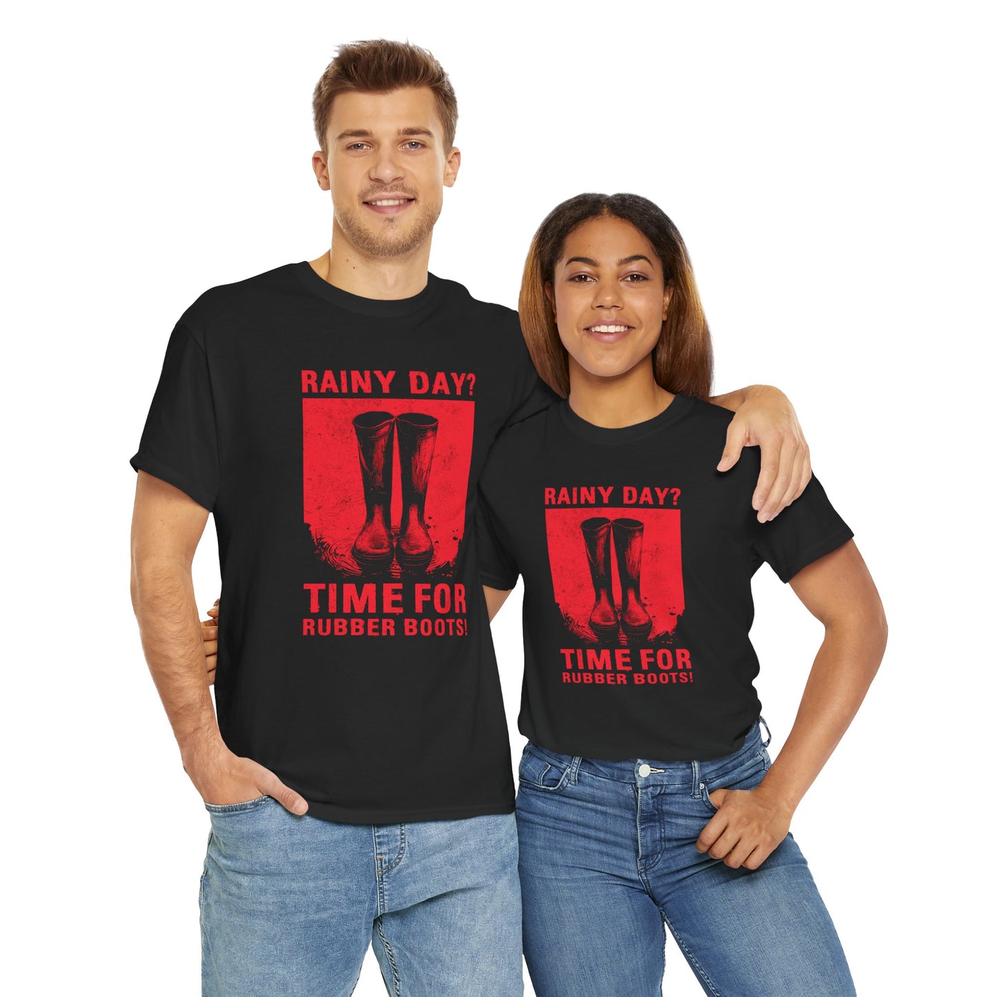 Unisex T-shirt Rainy day in red