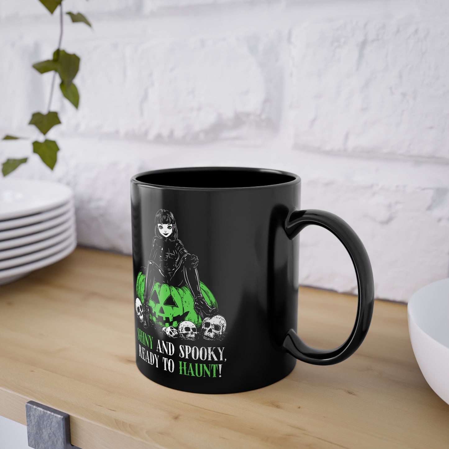 Shiny and Spooky mug in green