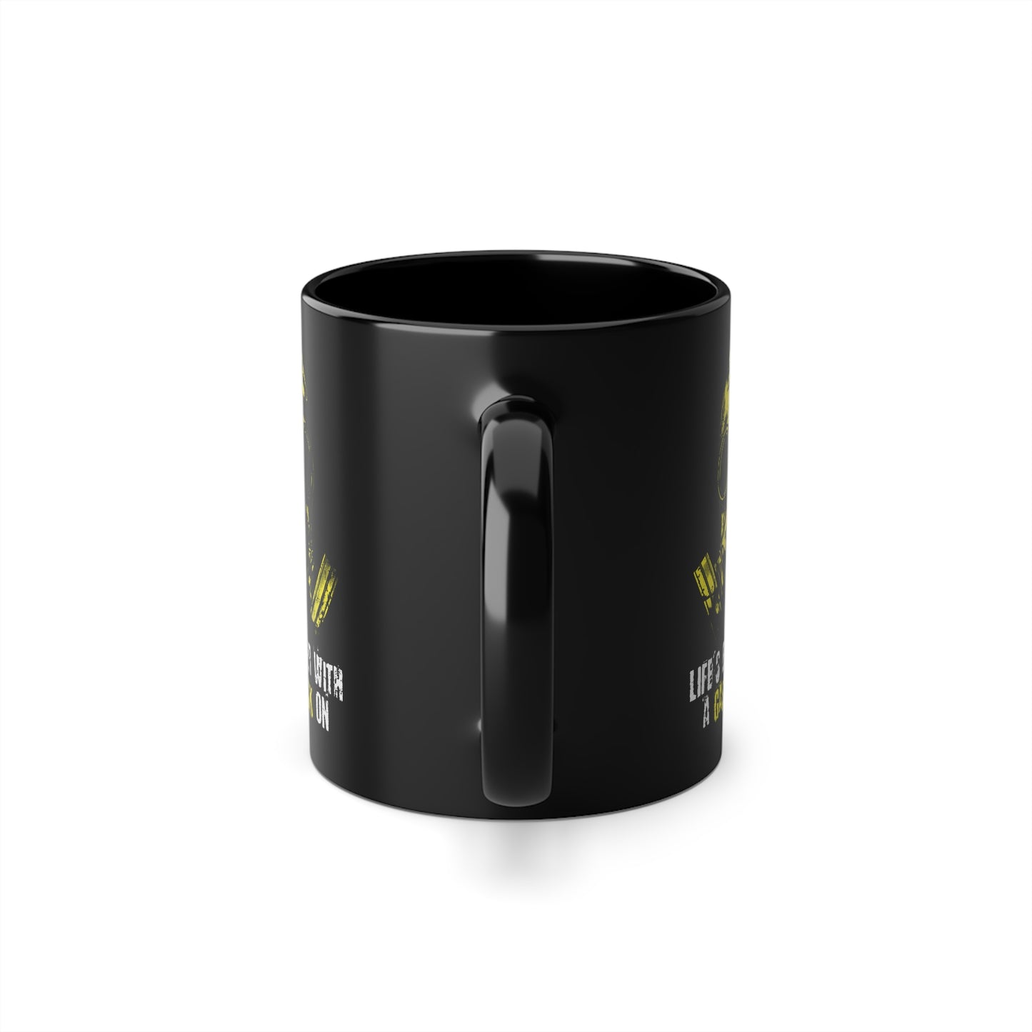 Mug Life is better with a Gasmask on in yellow