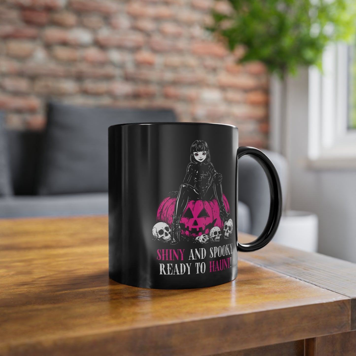Shiny and Spooky mug in pink