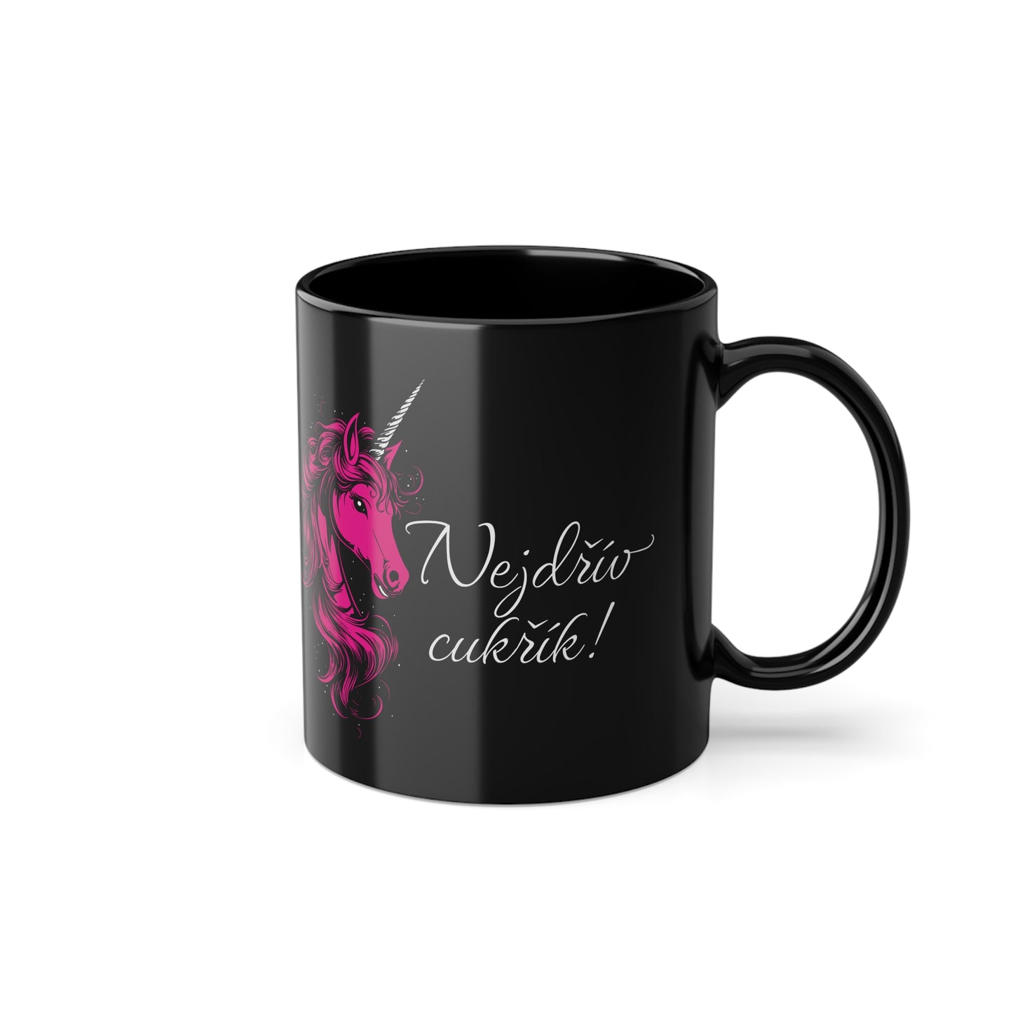 Mug Unicorn - First a candy in deep pink