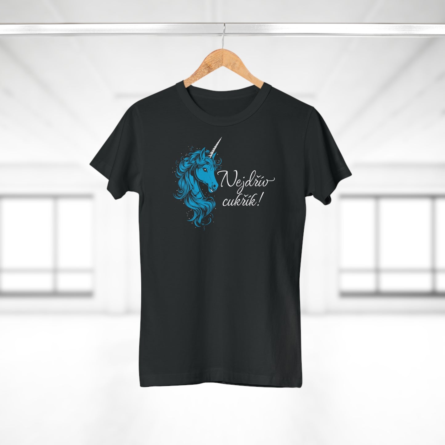 Women's t-shirt Unicorn - First sugar in blue
