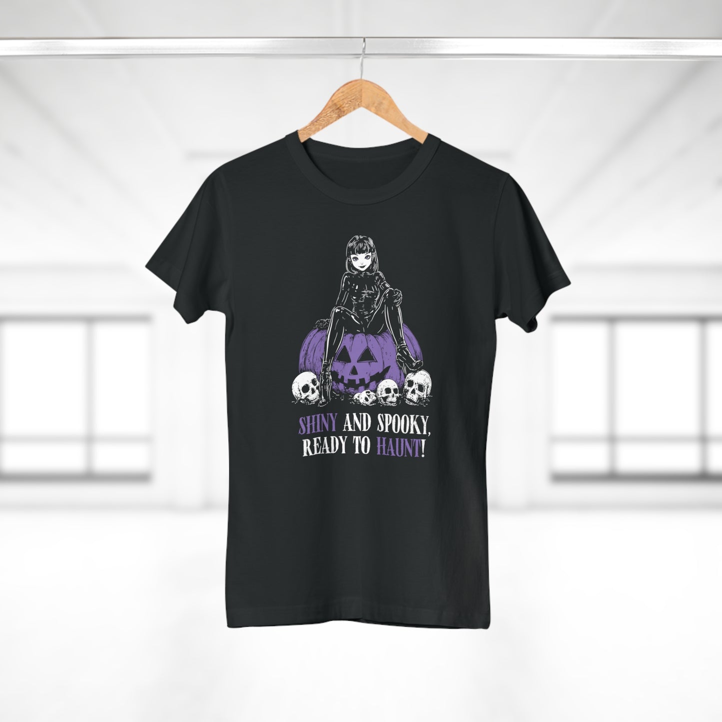 Women's Shiny and Spooky t-shirt in purple