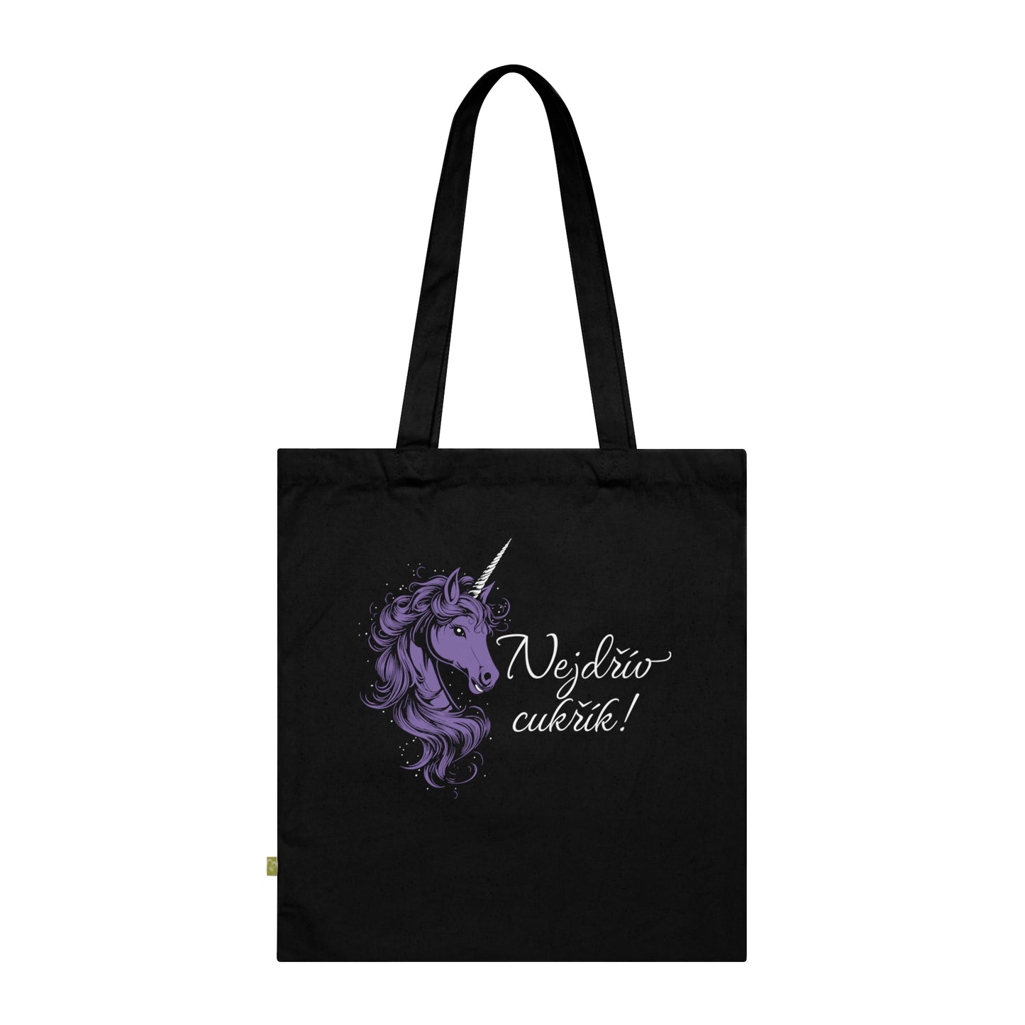 Canvas bag Unicorn - First candy in purple