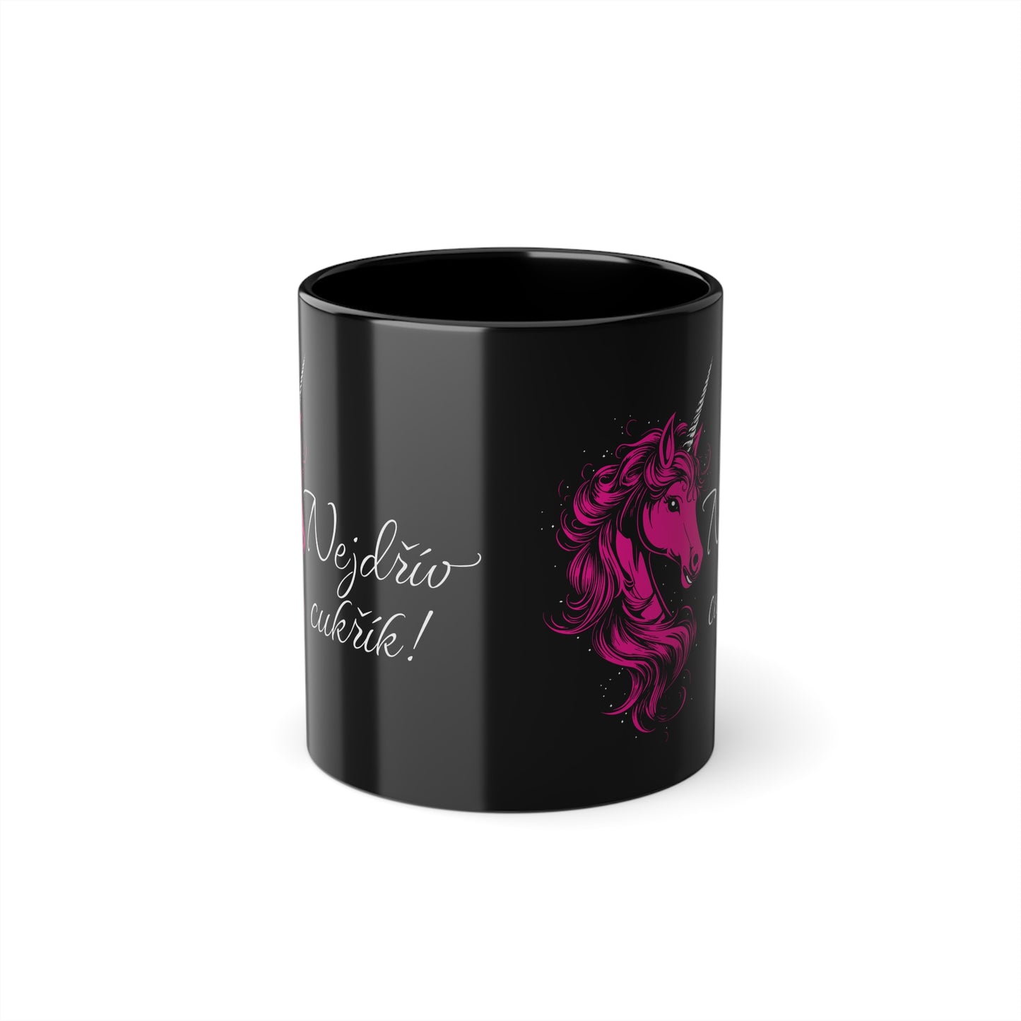Mug Unicorn - First a candy in deep pink
