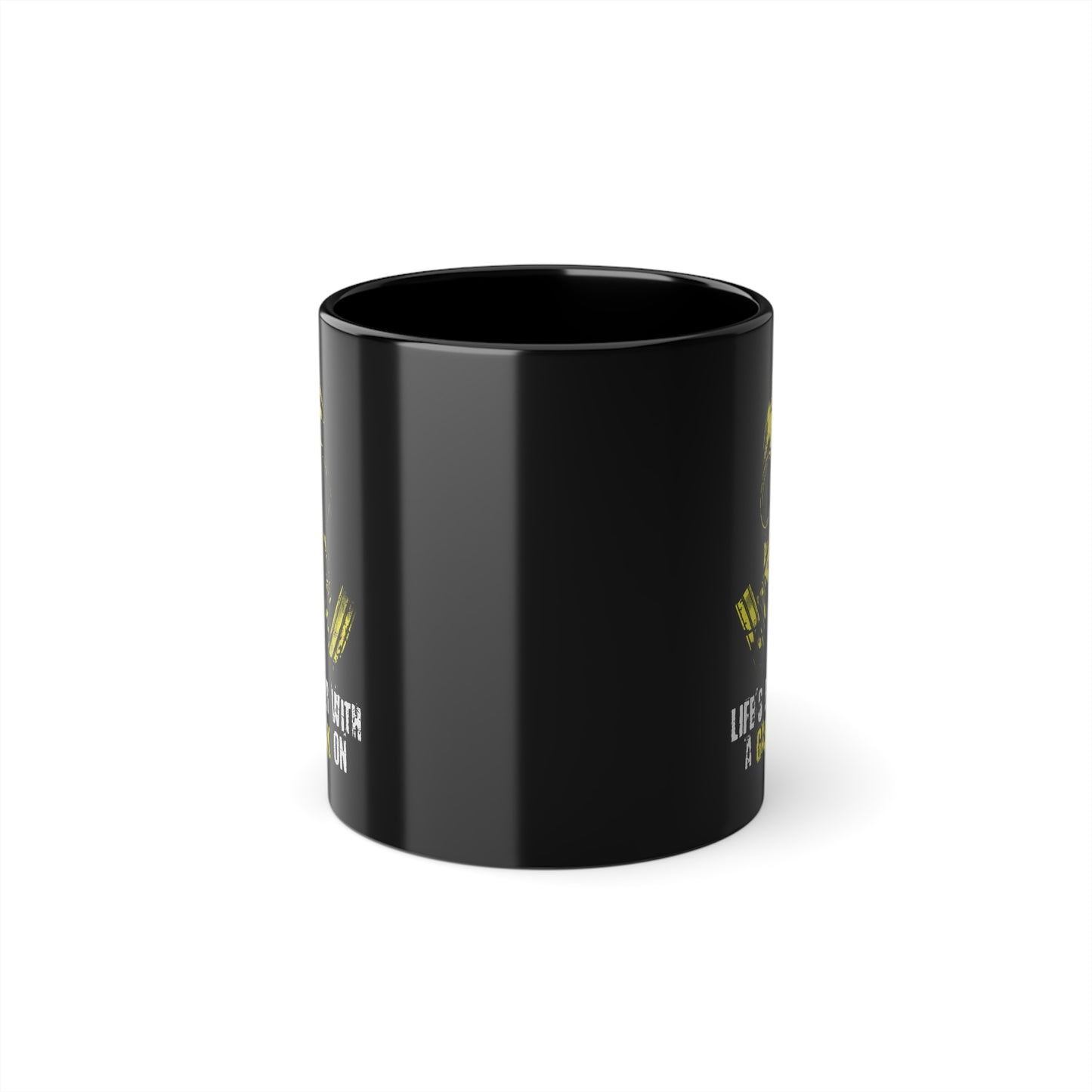 Mug Life is better with a Gasmask on in yellow