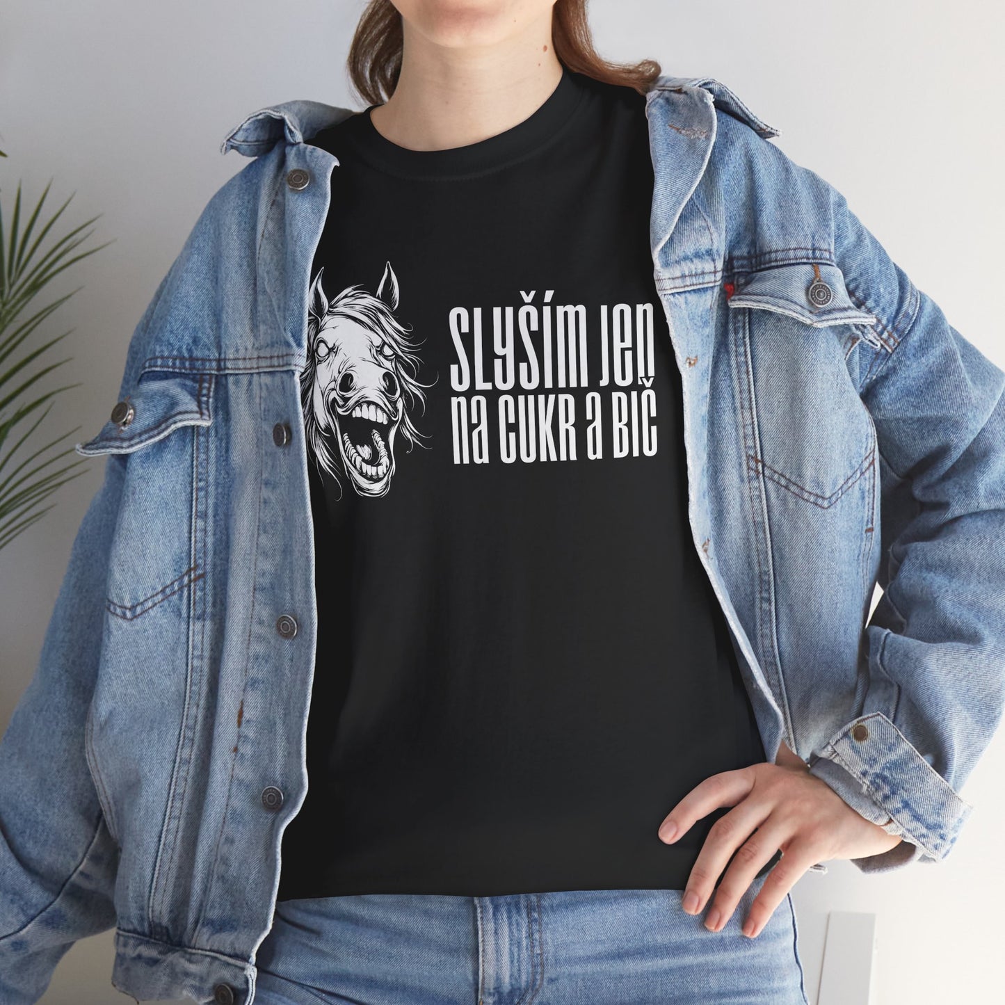 Unisex t-shirt for ponyplay lovers - All I hear is sugar and white whip