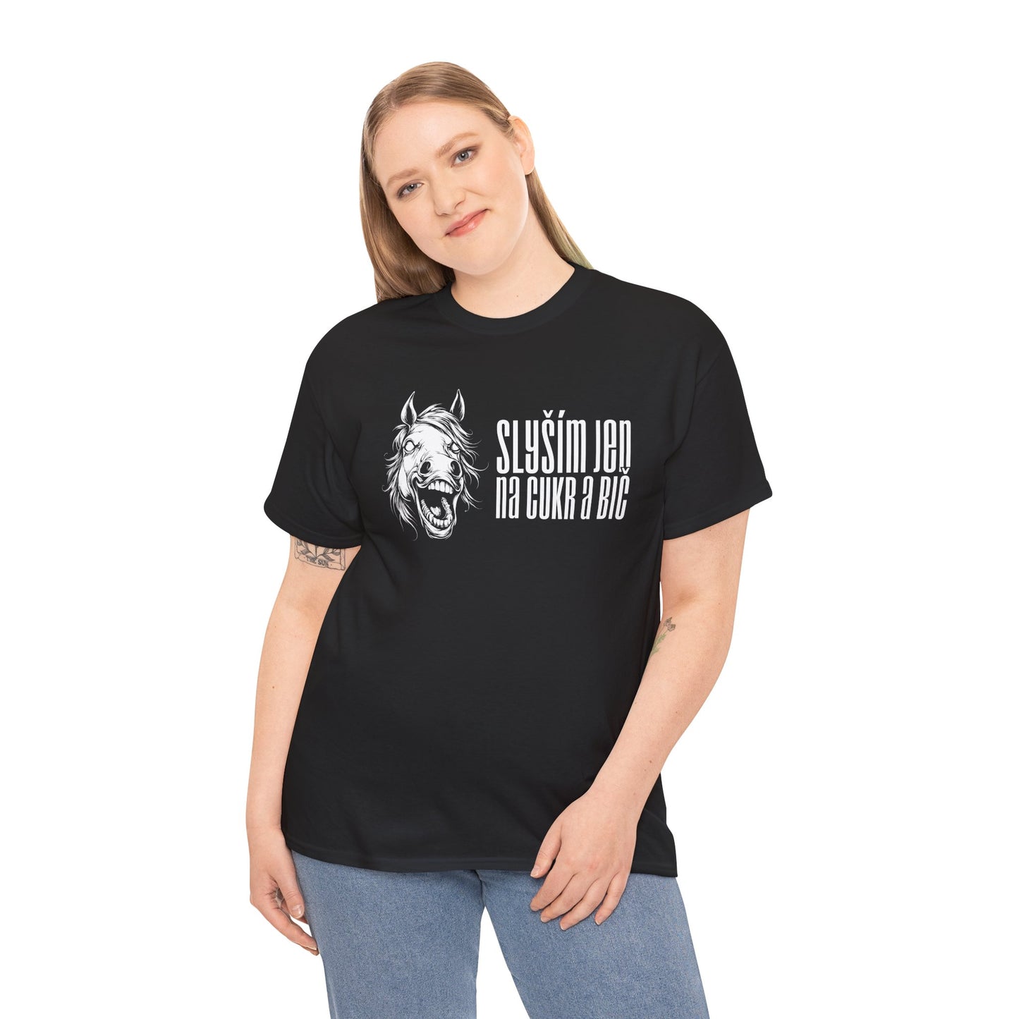 Unisex t-shirt for ponyplay lovers - All I hear is sugar and white whip