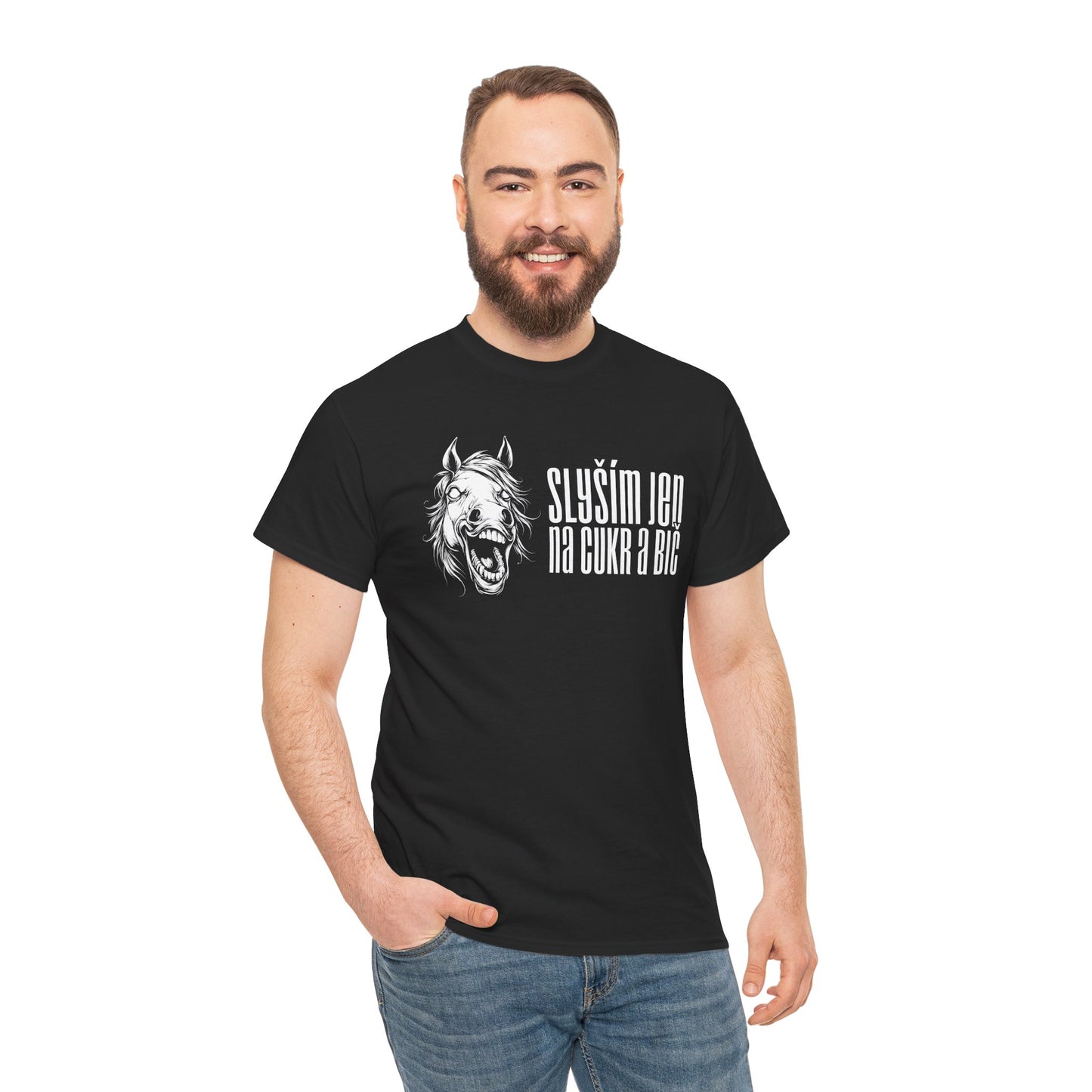 Unisex t-shirt for ponyplay lovers - All I hear is sugar and white whip