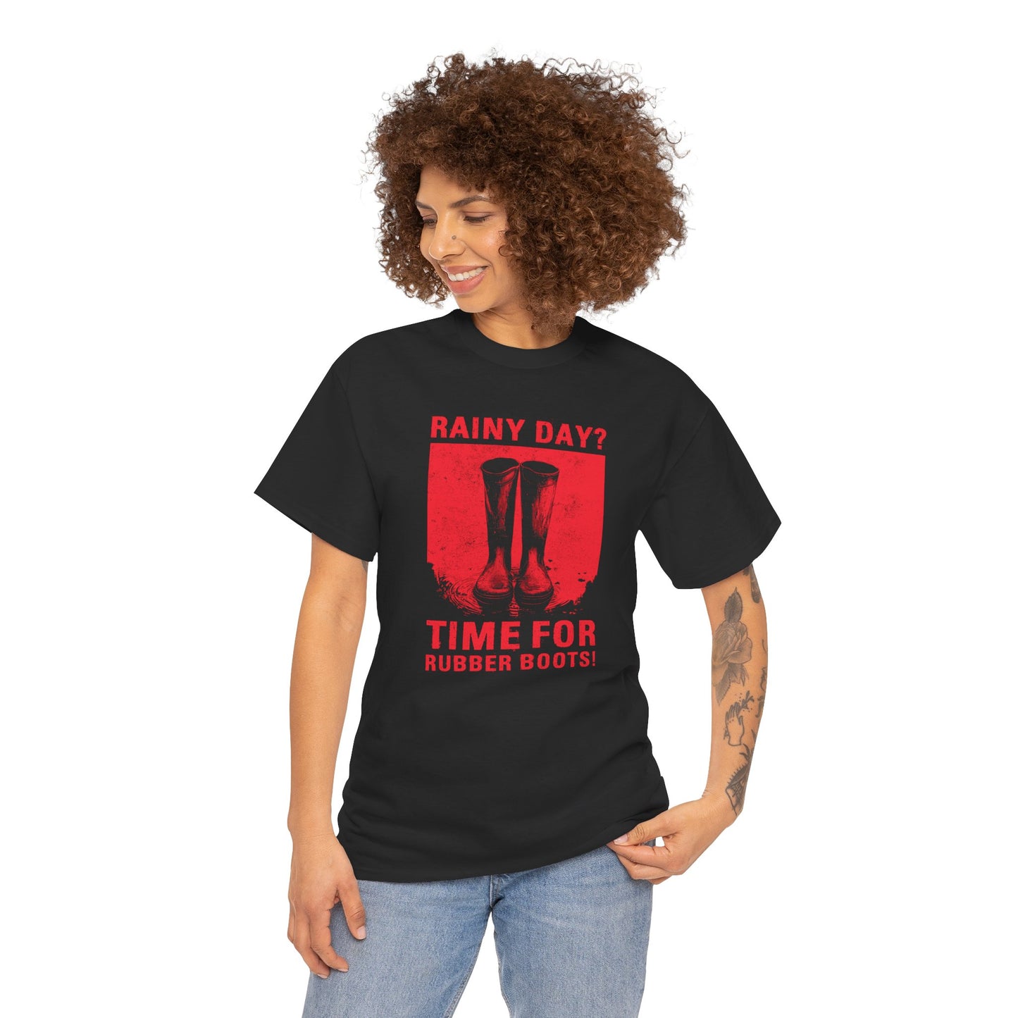 Unisex T-shirt Rainy day in red