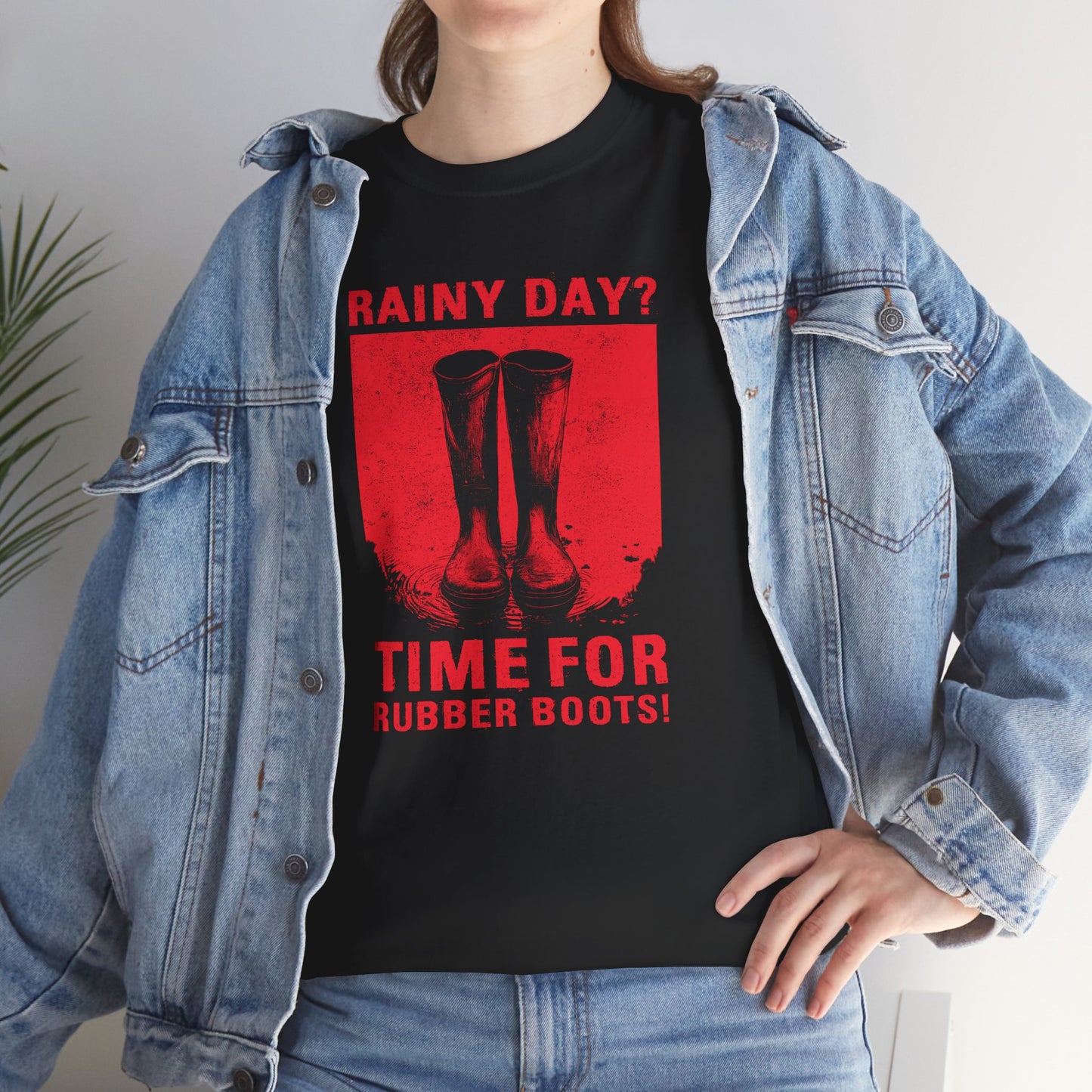 Unisex T-shirt Rainy day in red