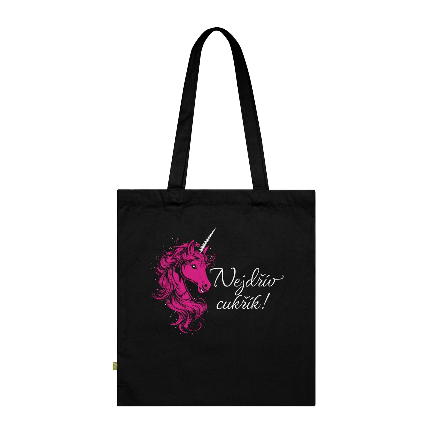 Canvas bag Unicorn - First candy in hot pink