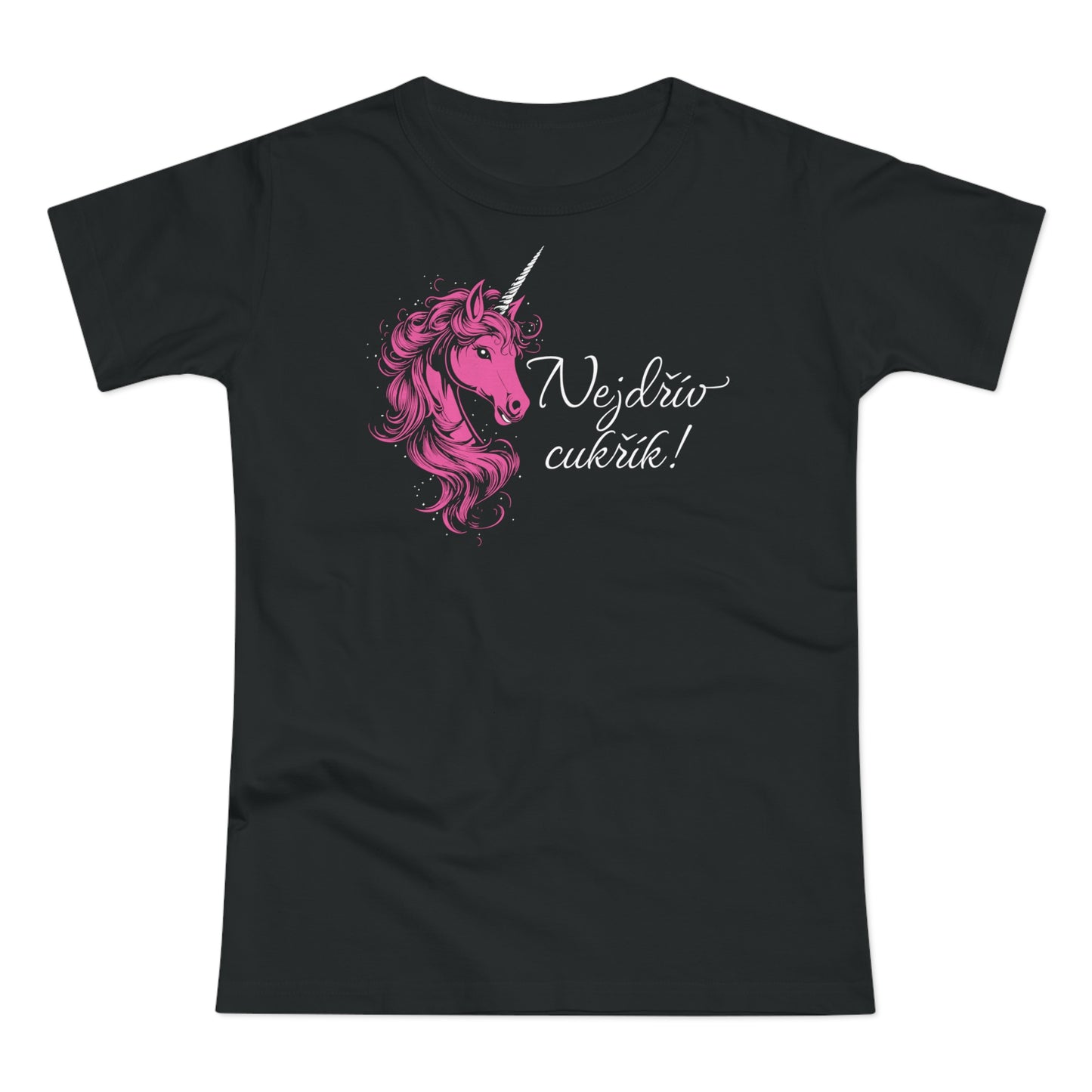 Women's t-shirt Unicorn - First sugar in pink