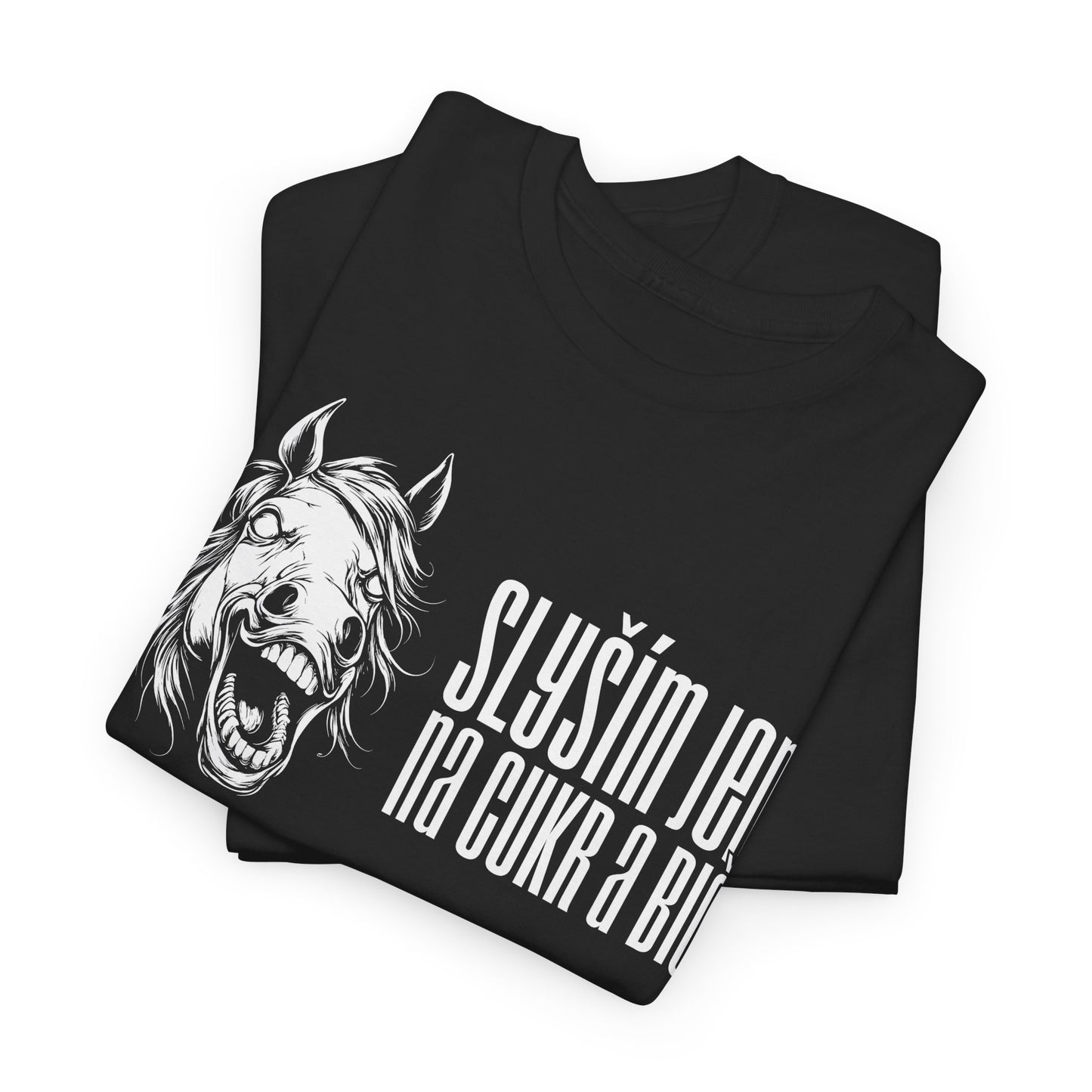 Unisex t-shirt for ponyplay lovers - All I hear is sugar and white whip