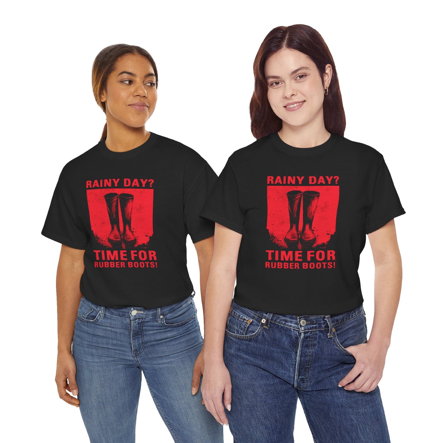 Unisex T-shirt Rainy day in red