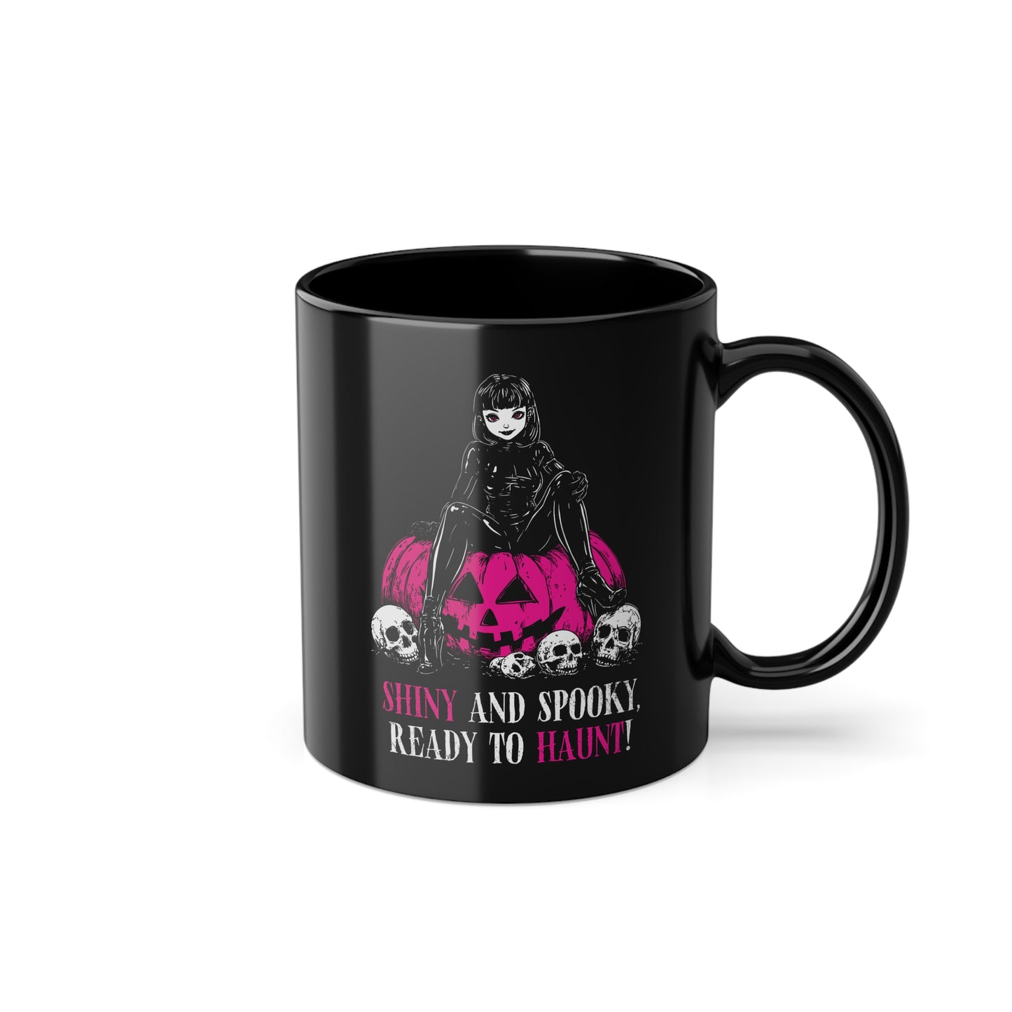 Shiny and Spooky mug in pink