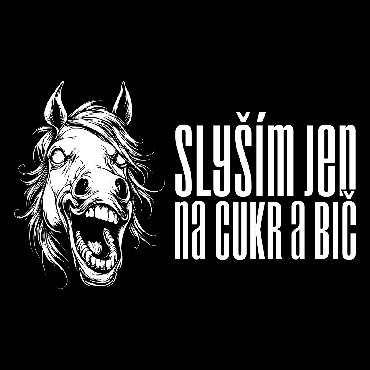 Unisex t-shirt for ponyplay lovers - All I hear is sugar and white whip