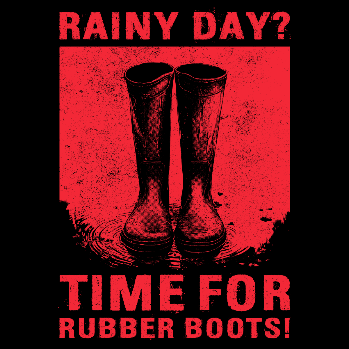 Unisex T-shirt Rainy day in red