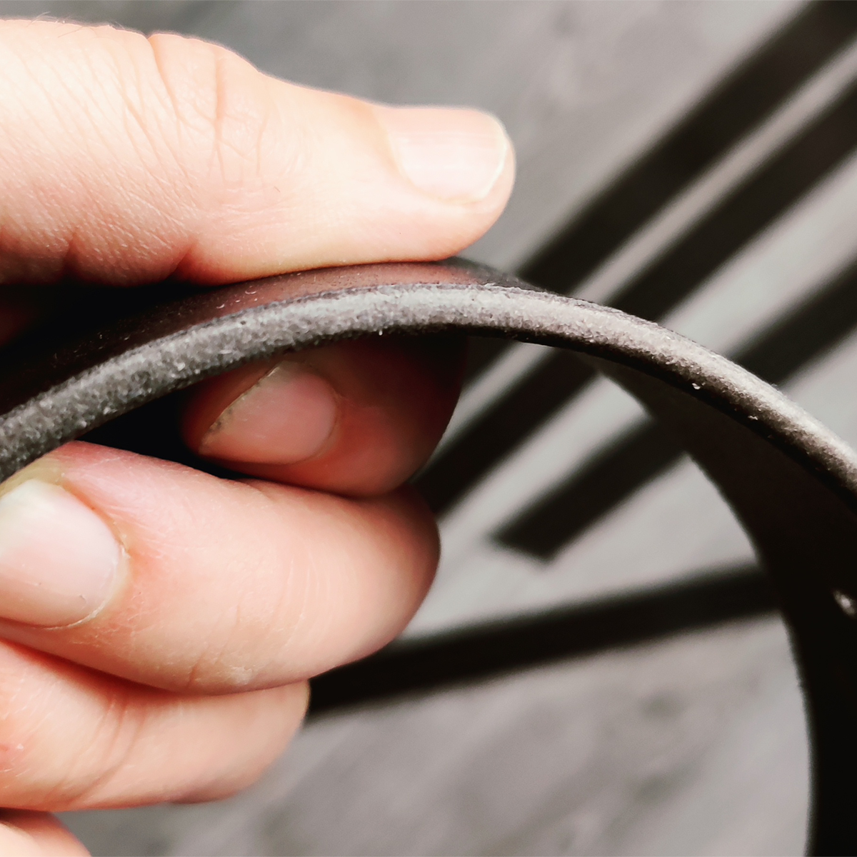 Leather bondage belt
