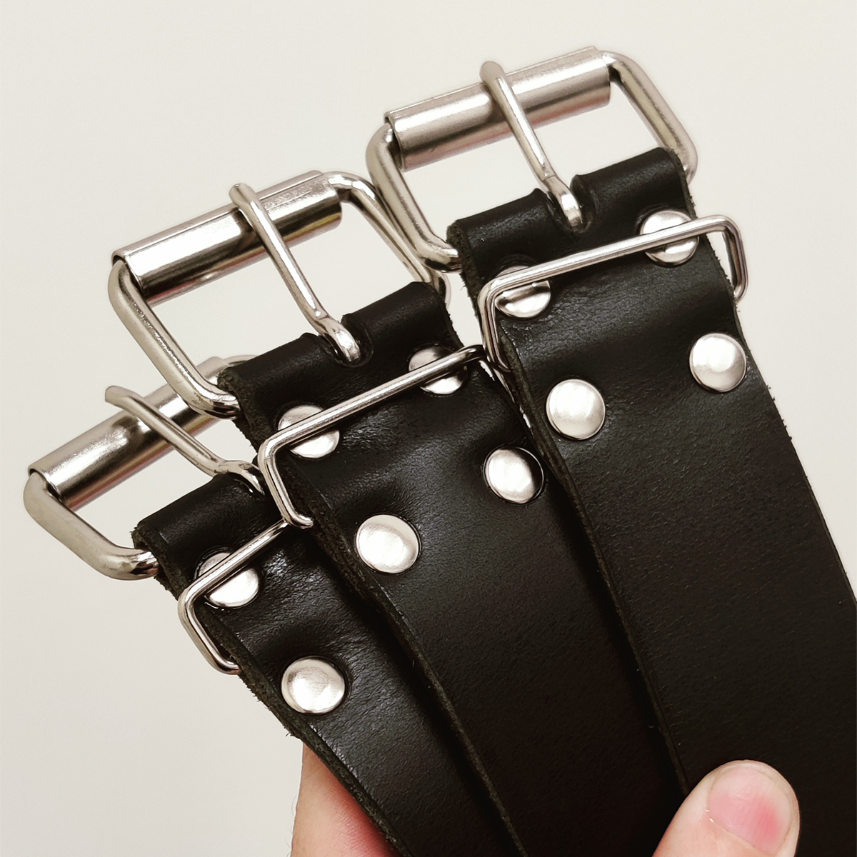 Leather bondage belt