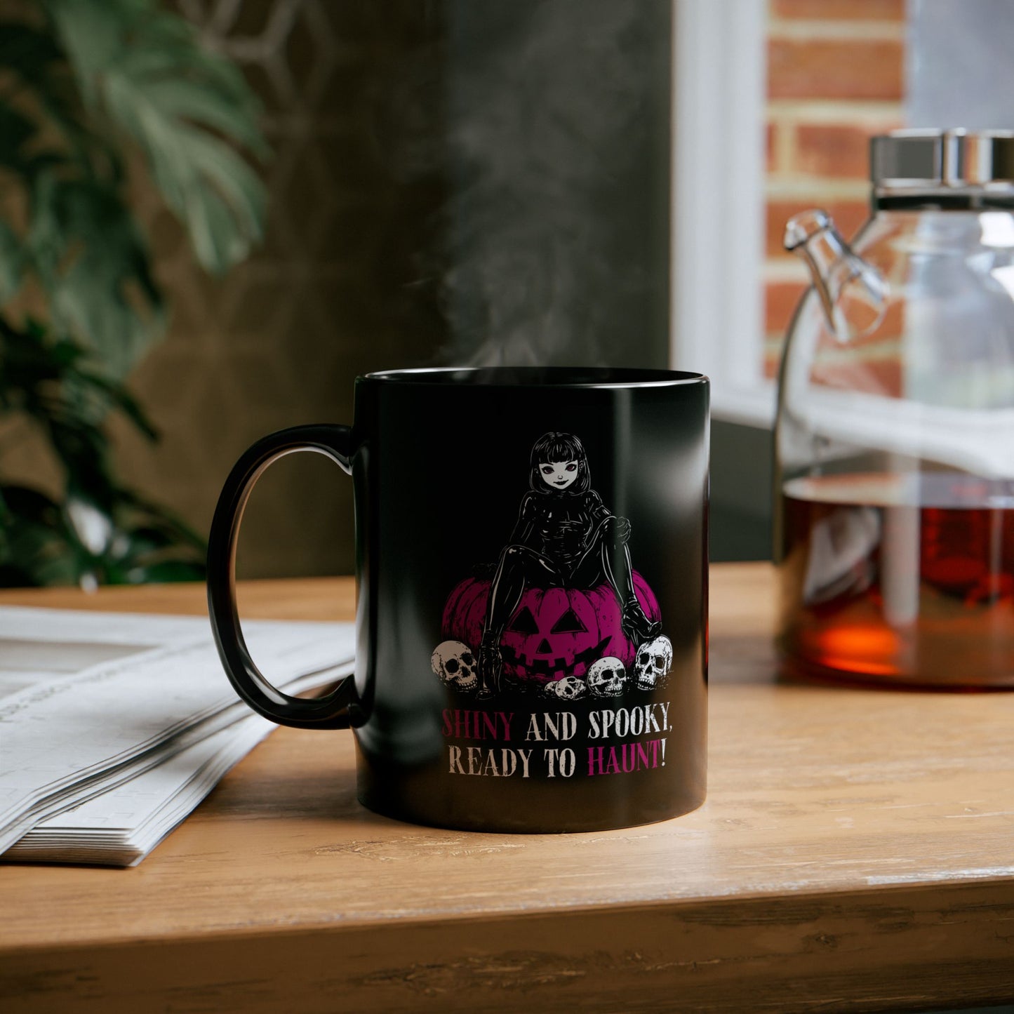 Shiny and Spooky mug in pink