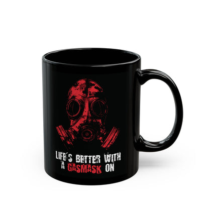 Mug Life is better with a Gasmask on in red