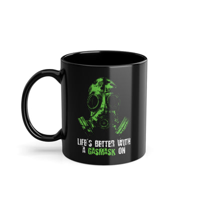 Mug Life is better with a Gasmask on in green