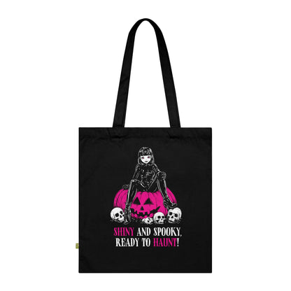 Shiny and Spooky canvas bag in deep pink