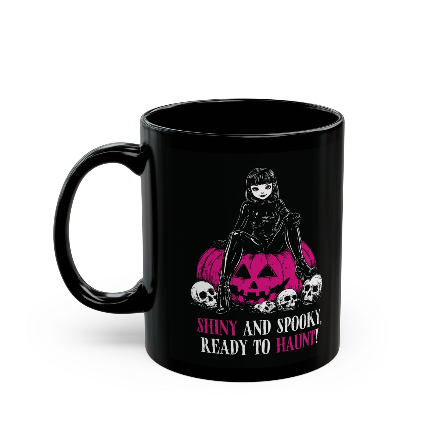 Shiny and Spooky mug in pink