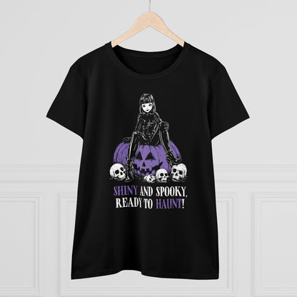 Women's Shiny and Spooky t-shirt in purple