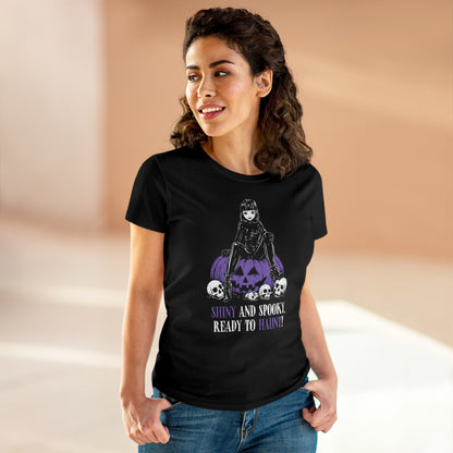 Women's Shiny and Spooky t-shirt in purple