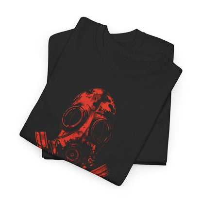 Unisex t-shirt - Life is better with a gasmask on in red