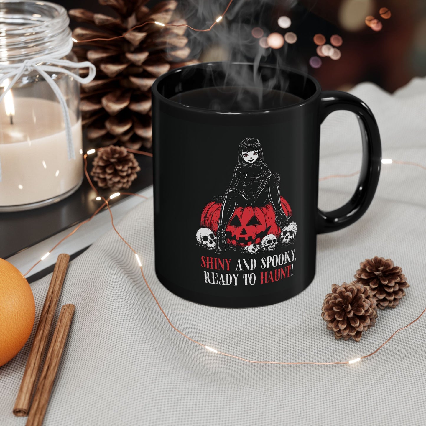 Shiny and Spooky mug in red