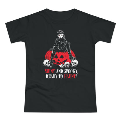 Women's T-shirt Shiny and Spooky in red