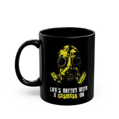 Mug Life is better with a Gasmask on in yellow