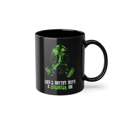 Mug Life is better with a Gasmask on in green
