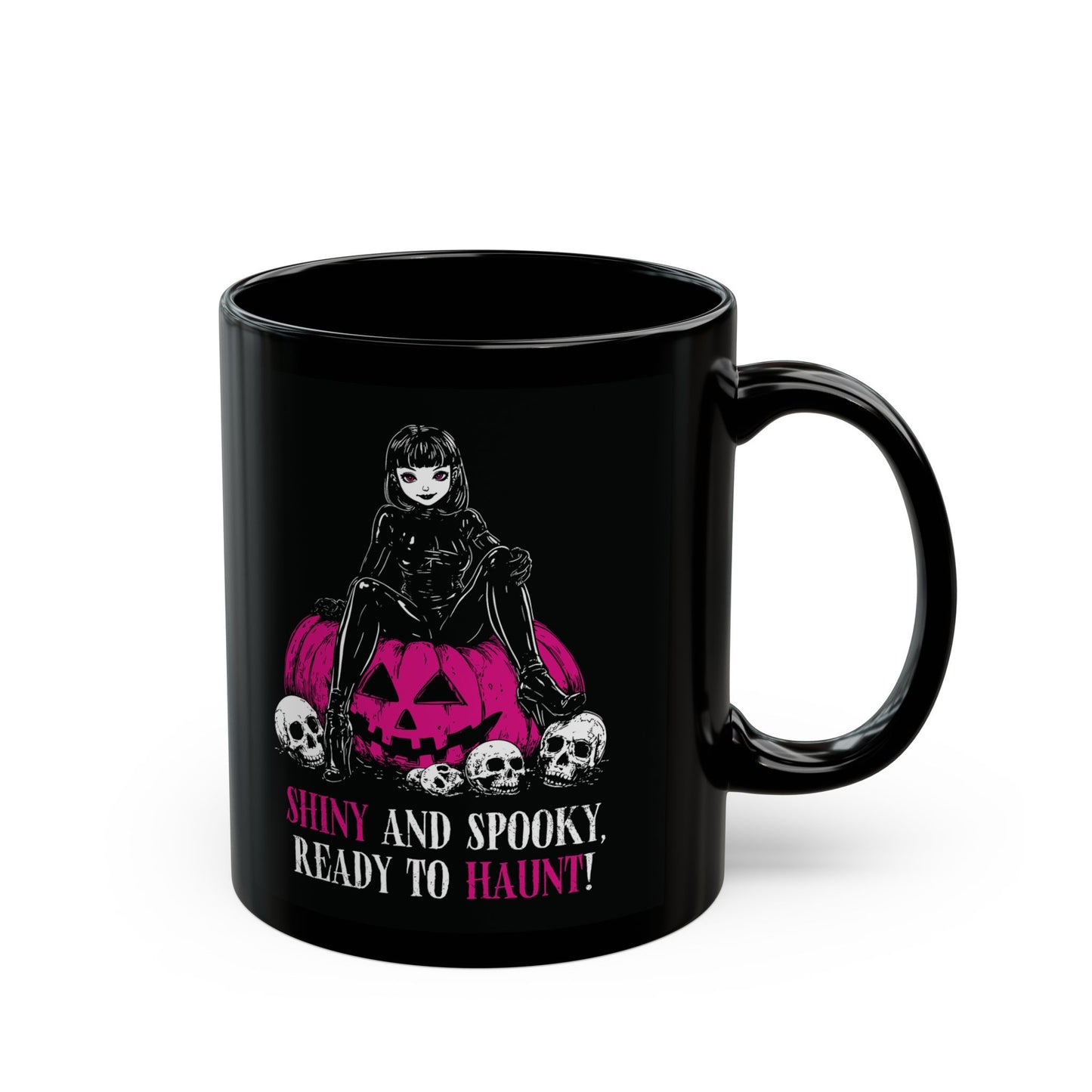 Shiny and Spooky mug in pink