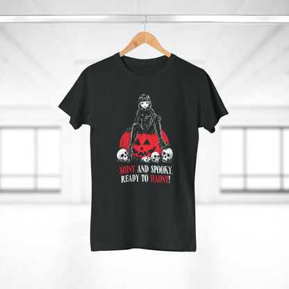 Women's T-shirt Shiny and Spooky in red