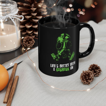 Mug Life is better with a Gasmask on in green