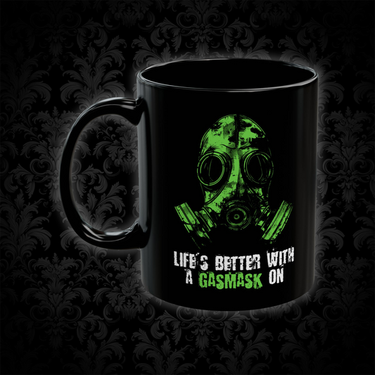 Mug Life is better with a Gasmask on in green