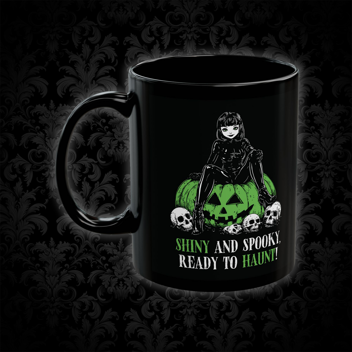 Shiny and Spooky mug in green