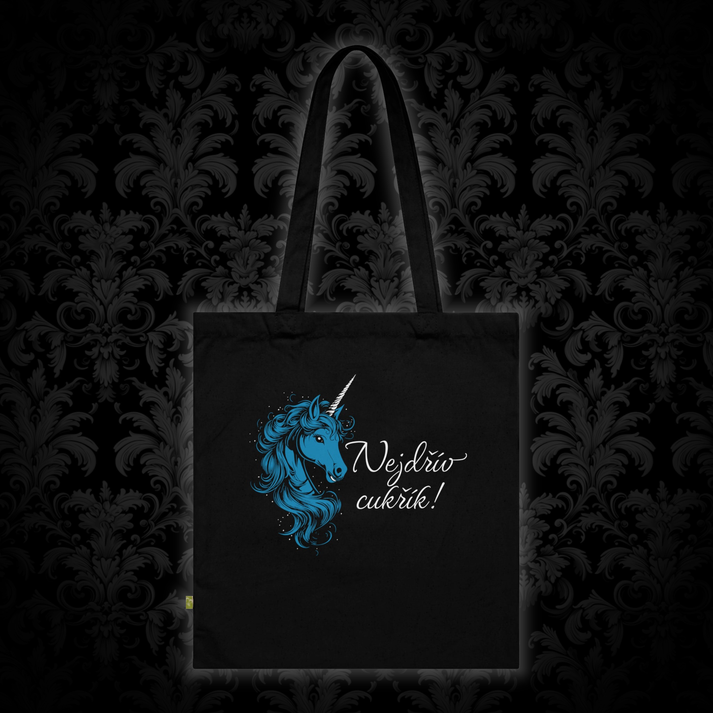 Canvas bag Unicorn - First candy in blue