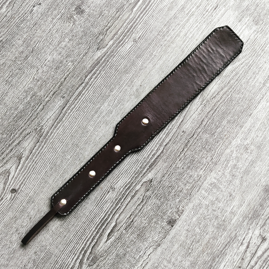 Leather spanking hand-stitched paddle