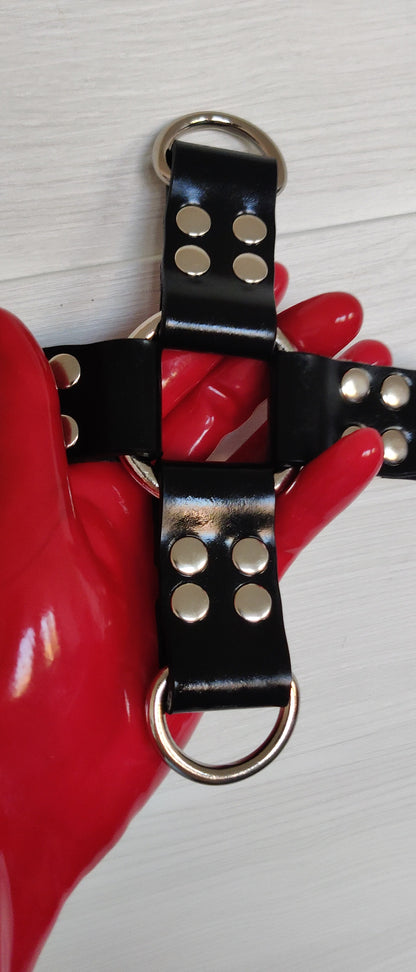 Gumová bondage spojka kříž Carbon
